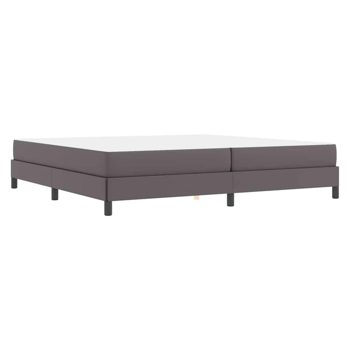 Sengestel med madras Grå 200 x 200 cm Stof