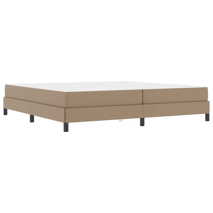 Sengestel med madras Cappuccino 200 x 200 cm Stof