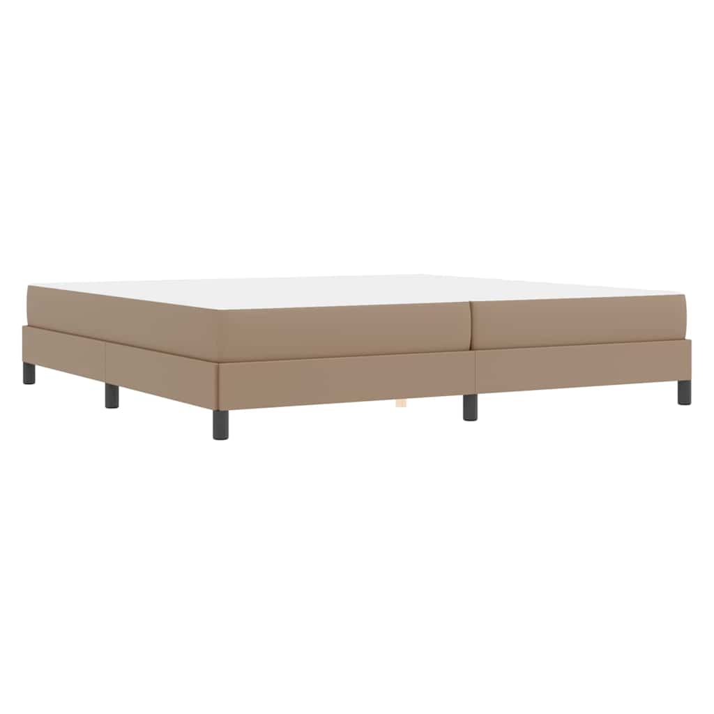 Sengestel med madras Cappuccino 200 x 200 cm Stof
