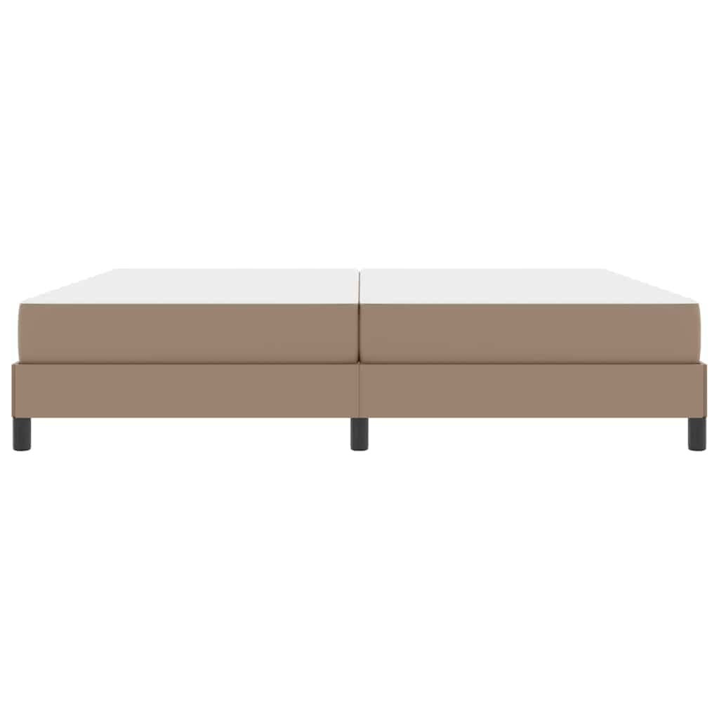 Sengestel med madras Cappuccino 200 x 200 cm Stof