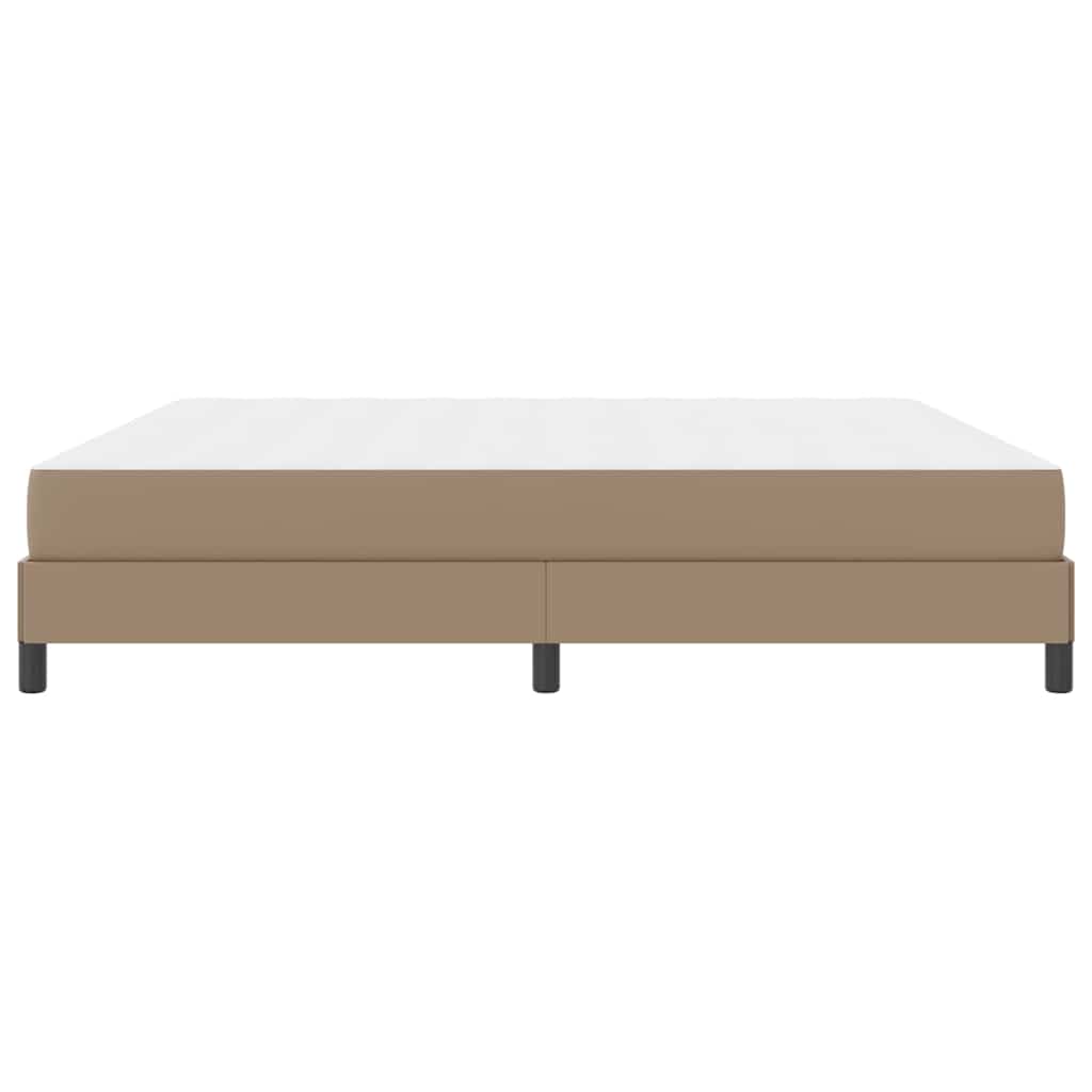 Sengestel med madras Cappuccino 200 x 200 cm Stof