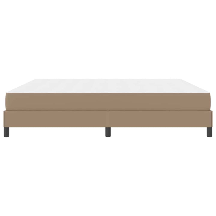 Sengestel med madras Cappuccino 200 x 200 cm Stof