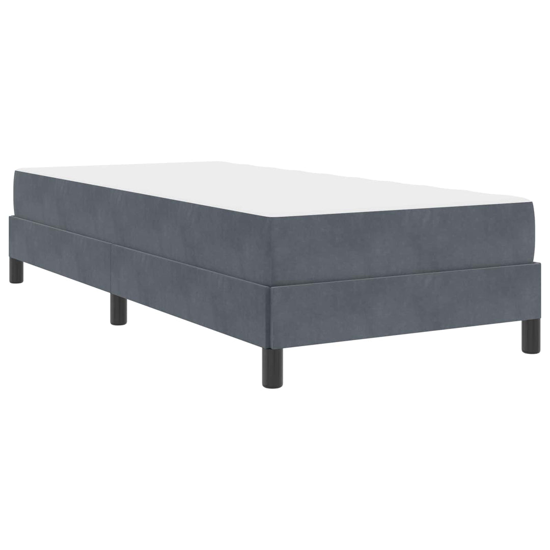 Box spring seng med madras Mørkegrå 80 x 200 cm Stof
