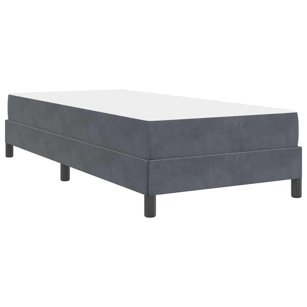 Box spring seng med madras Mørkegrå 80 x 200 cm Stof
