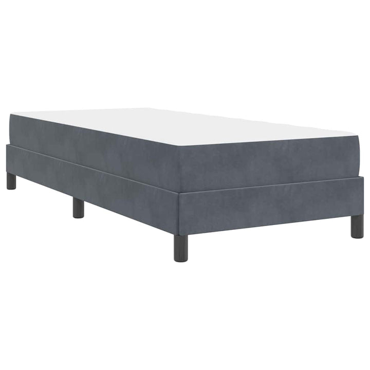 Box spring seng med madras Mørkegrå 80 x 200 cm Stof