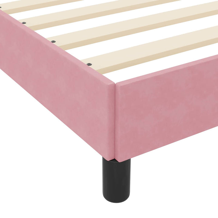 Box spring seng med madras Lyserød 80 x 200 cm Stof