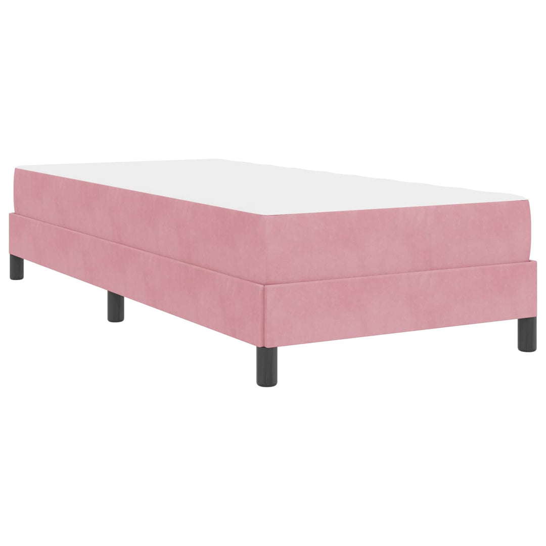 Box spring seng med madras Lyserød 80 x 200 cm Stof