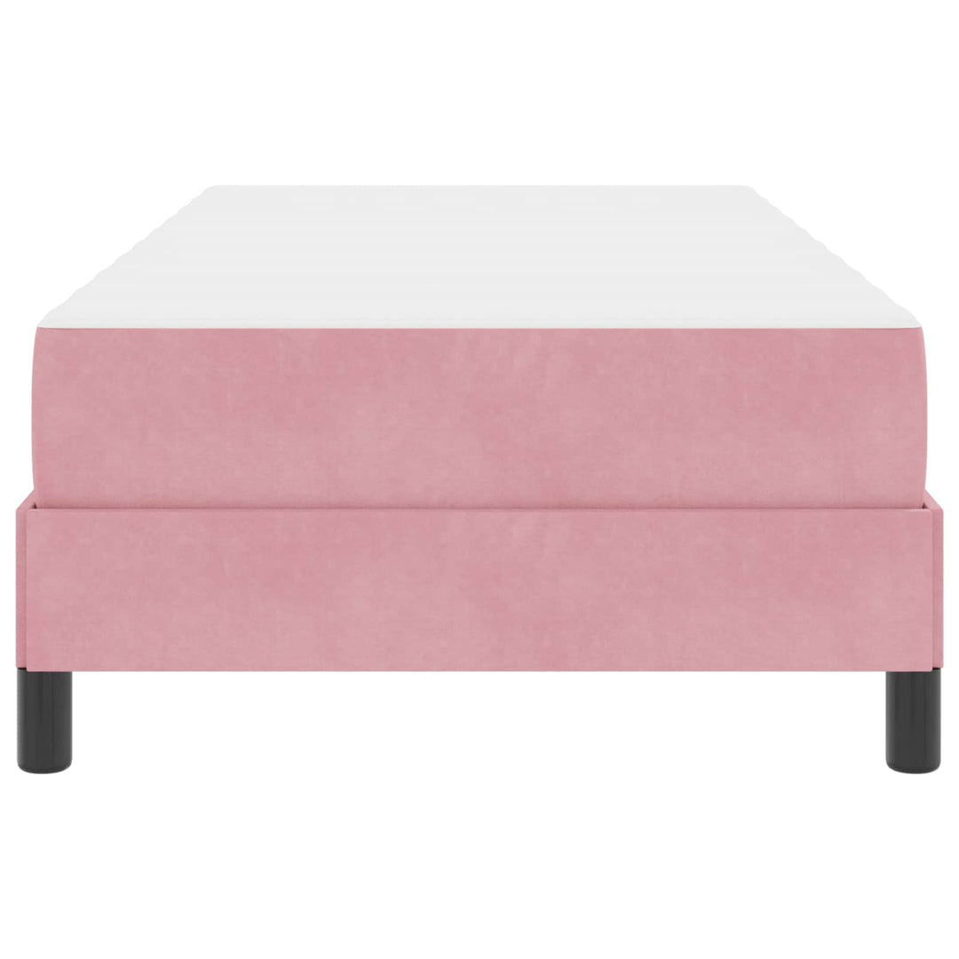 Box spring seng med madras Lyserød 80 x 200 cm Stof