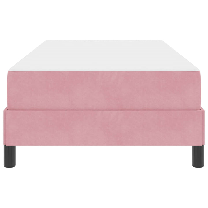 Box spring seng med madras Lyserød 80 x 200 cm Stof