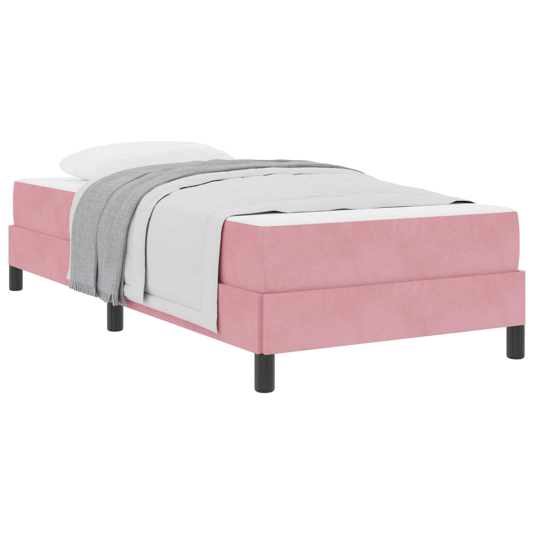 Box spring seng med madras Lyserød 80 x 200 cm Stof