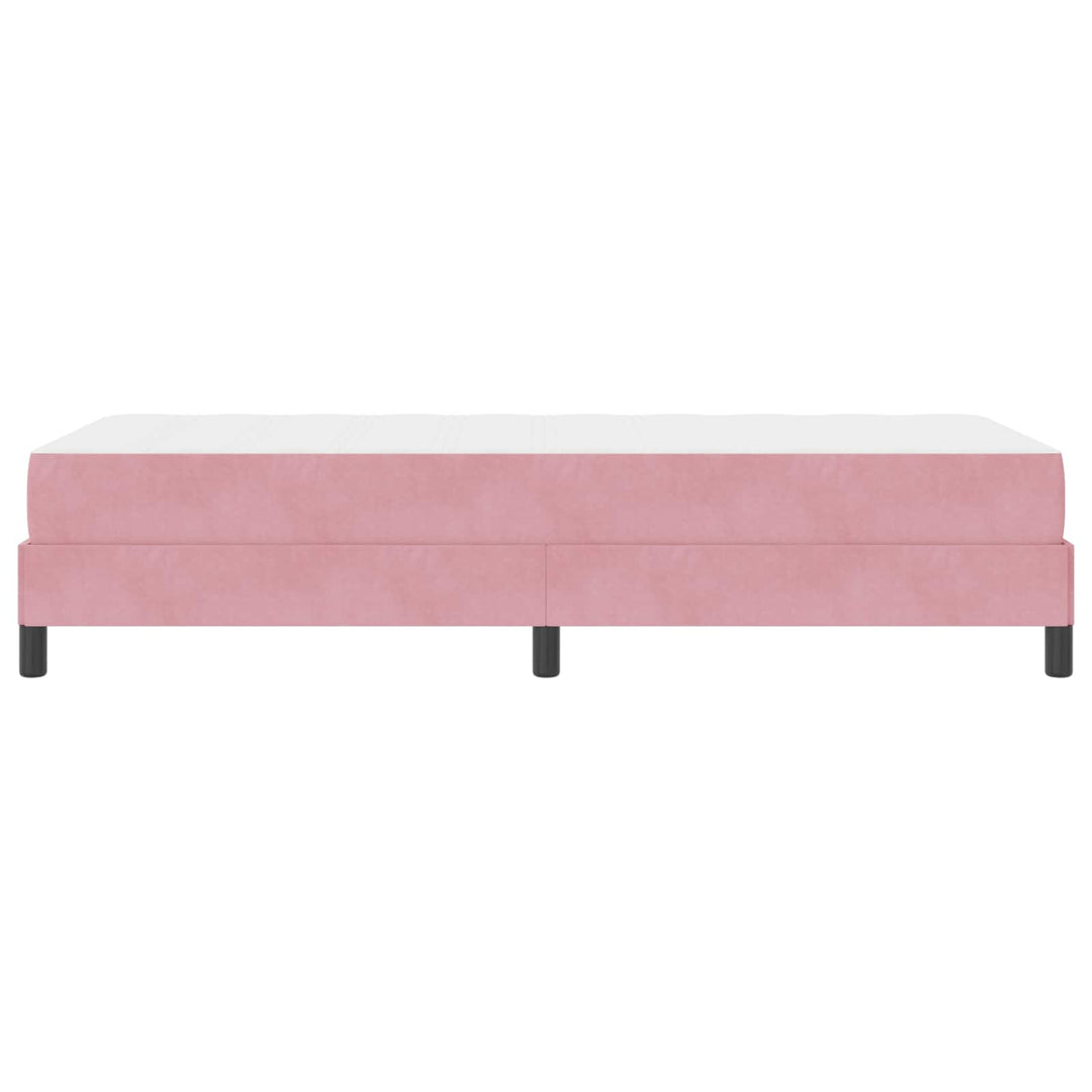 Box spring seng med madras Lyserød 80 x 200 cm Stof