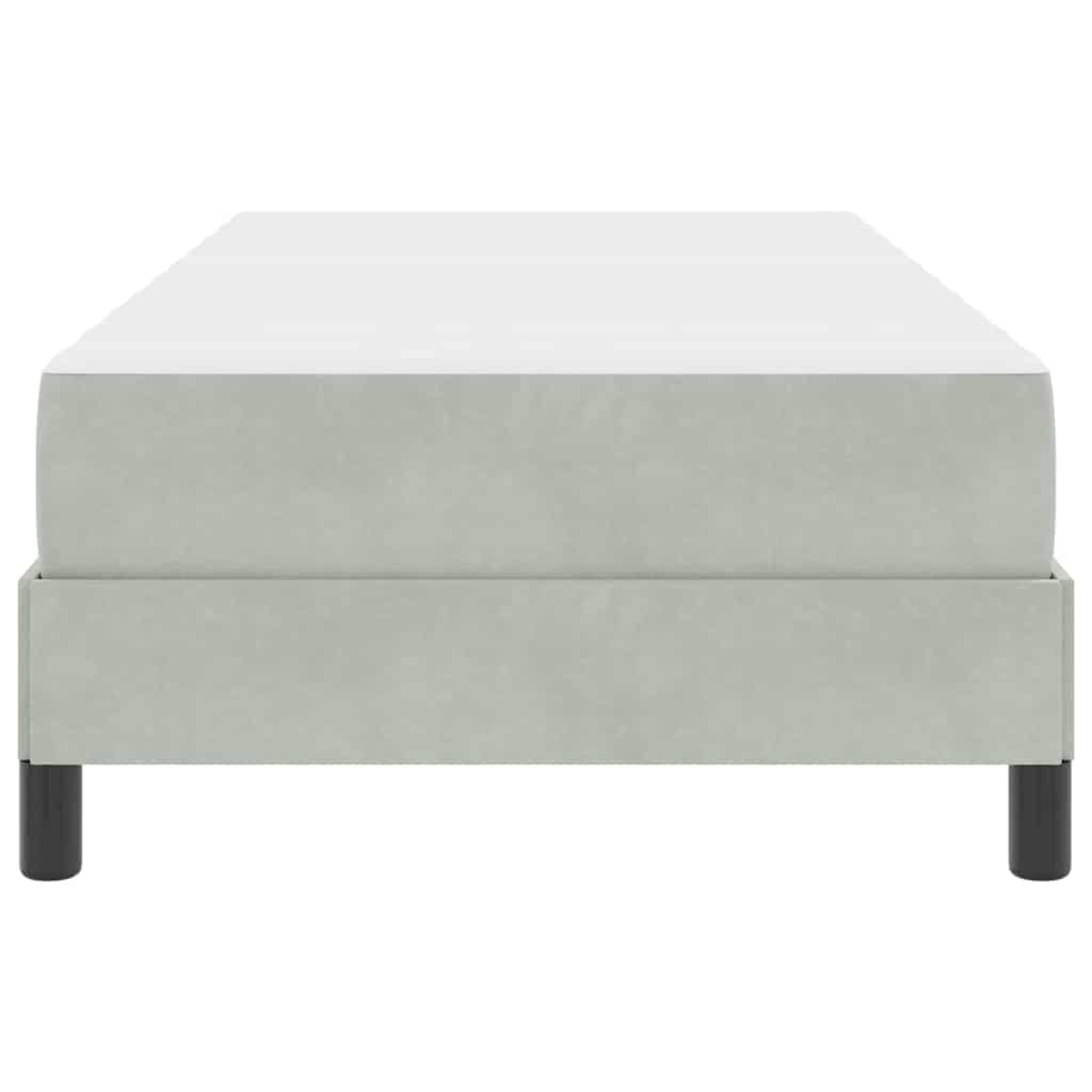Box spring seng med madras Lysegrå 90 x 190 cm Stof