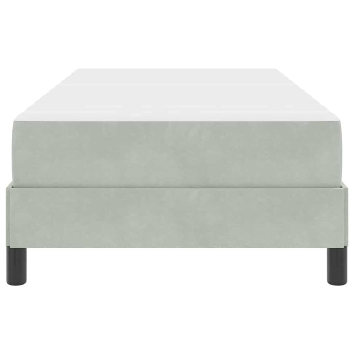 Box spring seng med madras Lysegrå 90 x 190 cm Stof