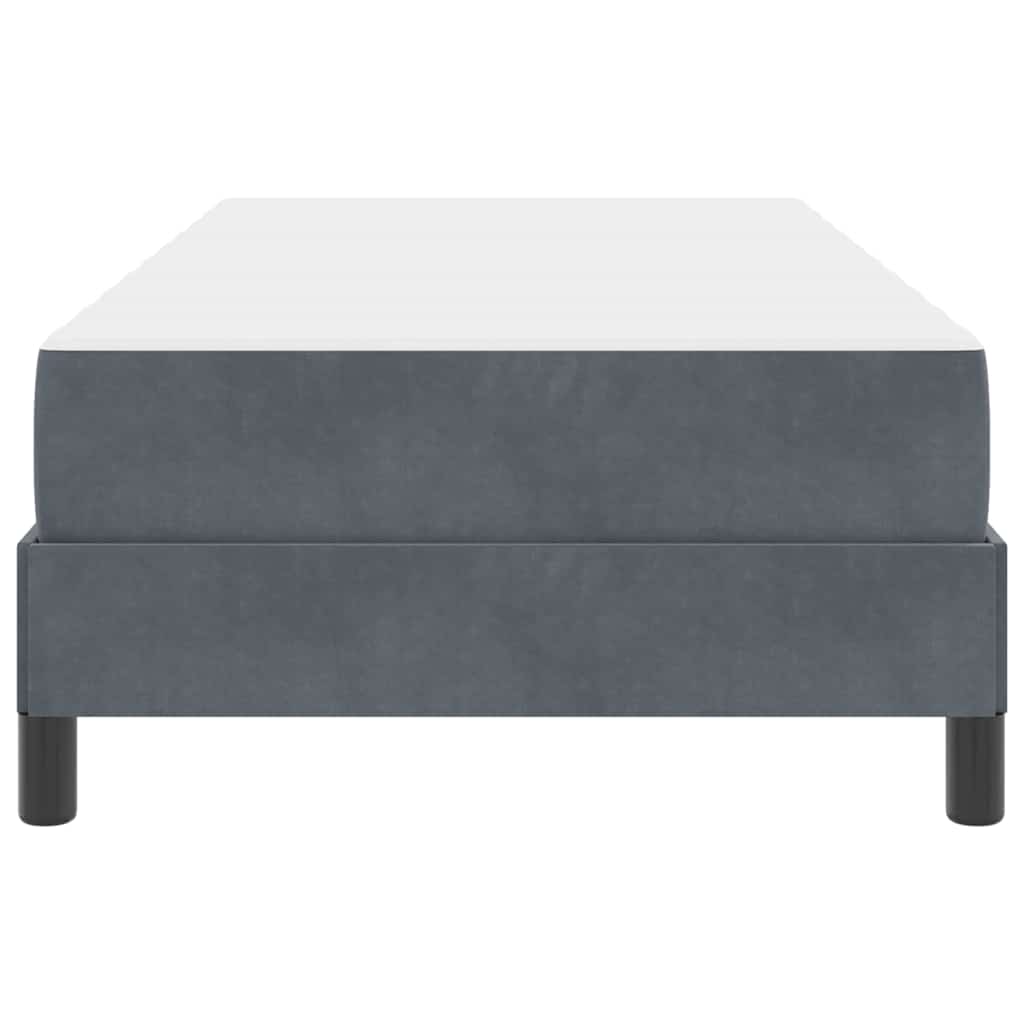 Box spring seng med madras Mørkegrå 90 x 190 cm Stof
