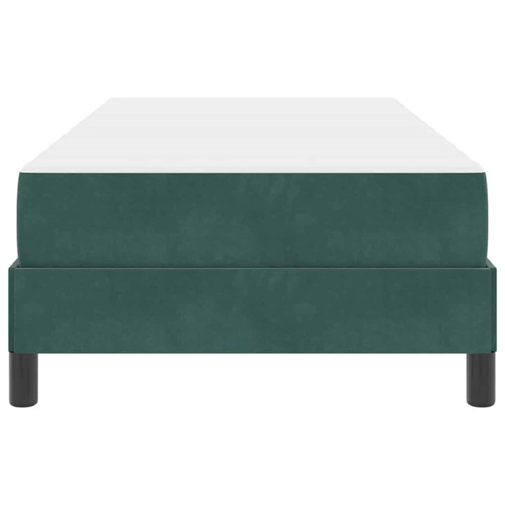 Box spring seng med madras Mørkegrøn 90 x 200 cm Stof