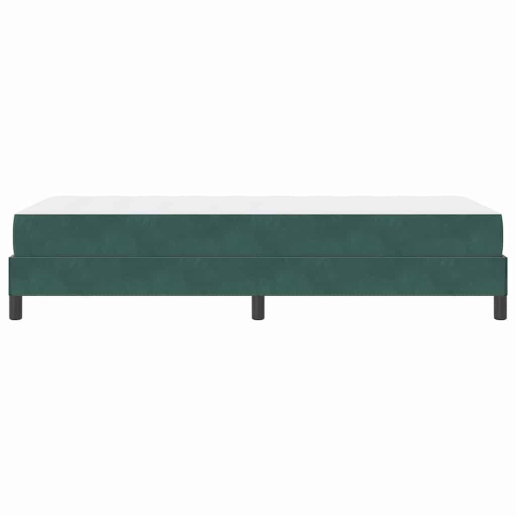 Box spring seng med madras Mørkegrøn 90 x 200 cm Stof