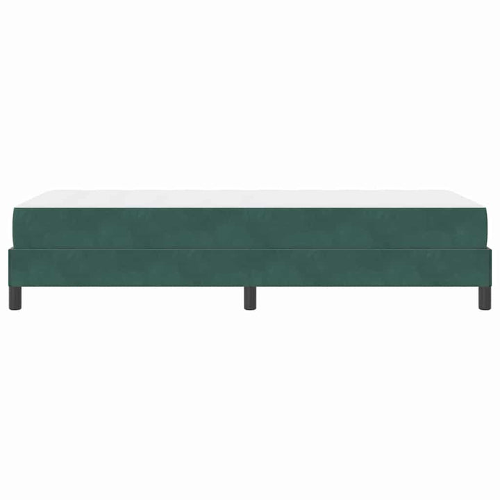 Box spring seng med madras Mørkegrøn 90 x 200 cm Stof