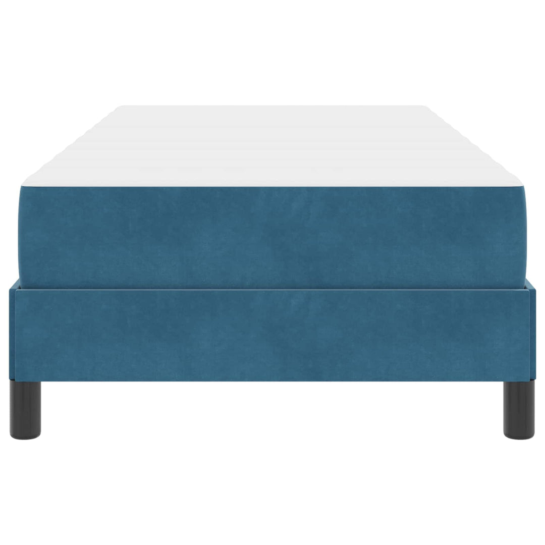 Box spring seng med madras Mørk blå 90 x 200 cm Stof