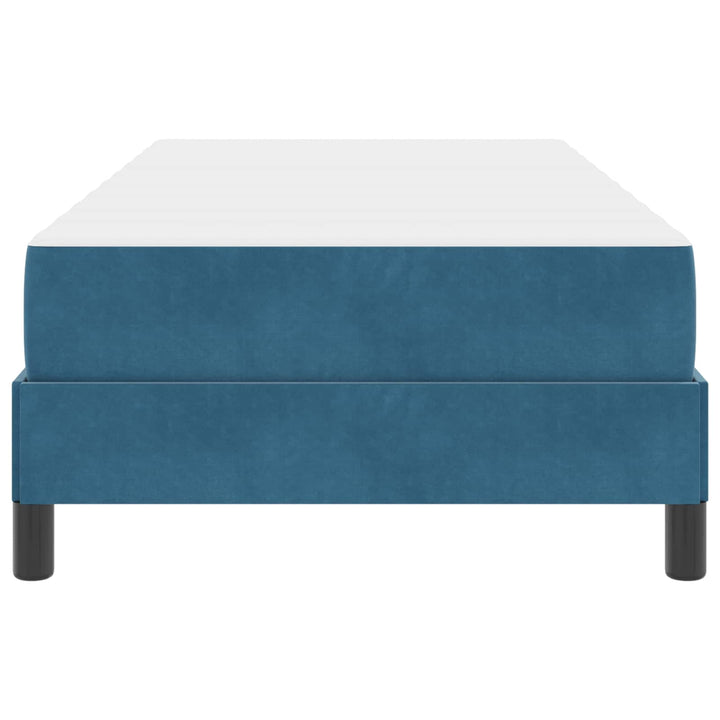 Box spring seng med madras Mørk blå 90 x 200 cm Stof