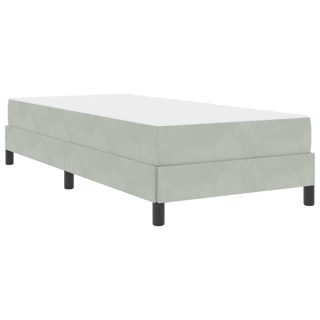 Box spring seng med madras Lysegrå 100 x 200 cm Stof
