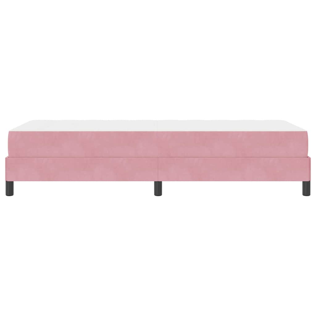 Box spring seng med madras Lyserød 100 x 200 cm Stof