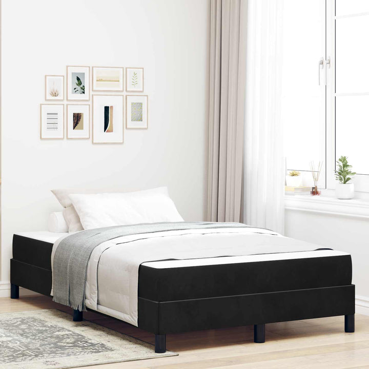 Box spring seng med madras Sort 120 x 190 cm Stof