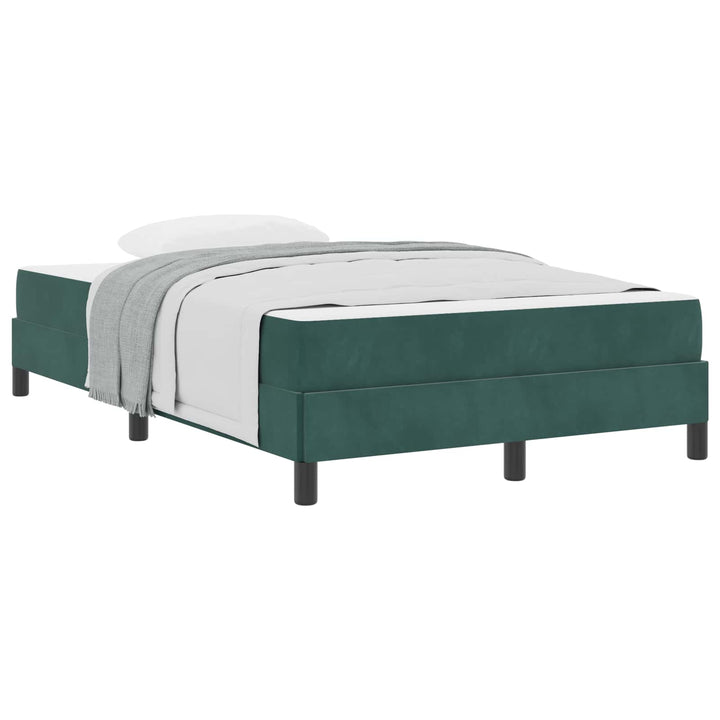 Box spring seng med madras Mørkegrøn 120 x 190 cm Stof