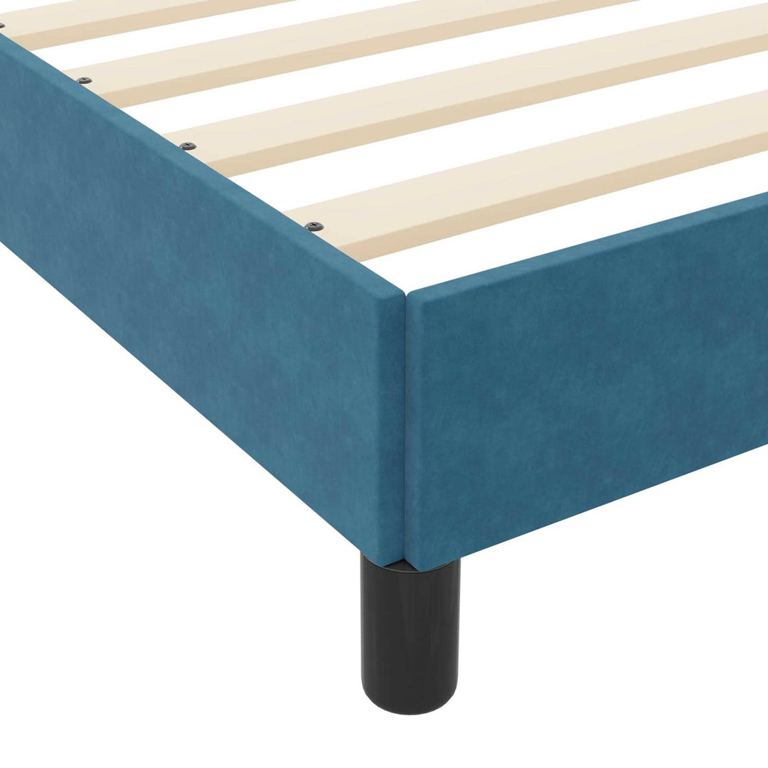 Box spring seng med madras Mørk blå 120 x 190 cm Stof