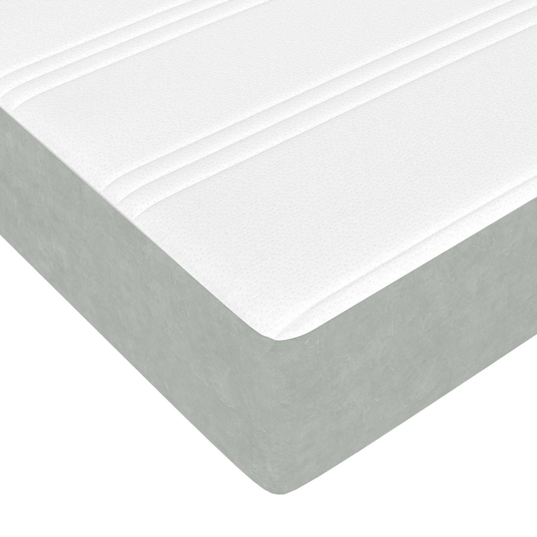 Box spring seng med madras Lysegrå 120 x 200 cm Stof