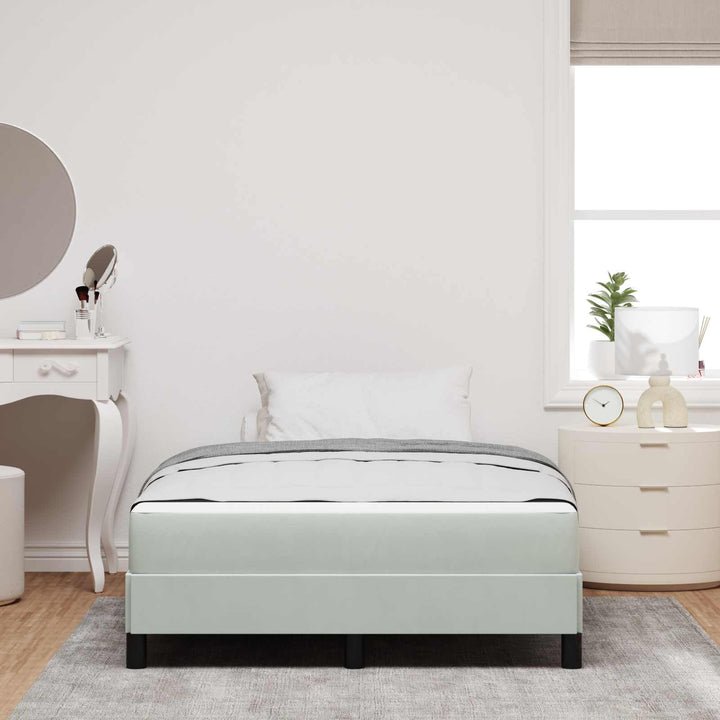Box spring seng med madras Lysegrå 120 x 200 cm Stof