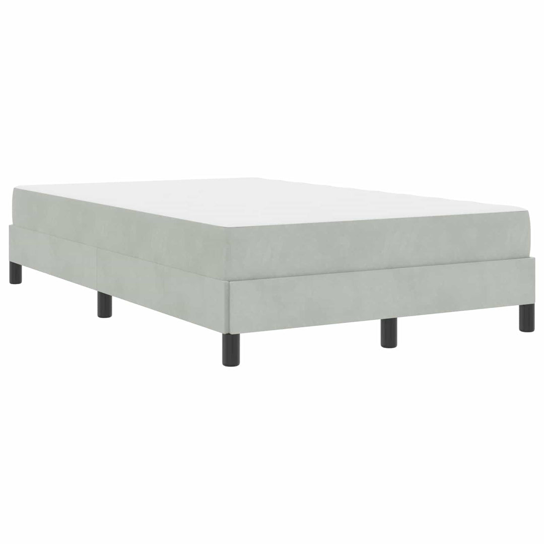 Box spring seng med madras Lysegrå 120 x 200 cm Stof
