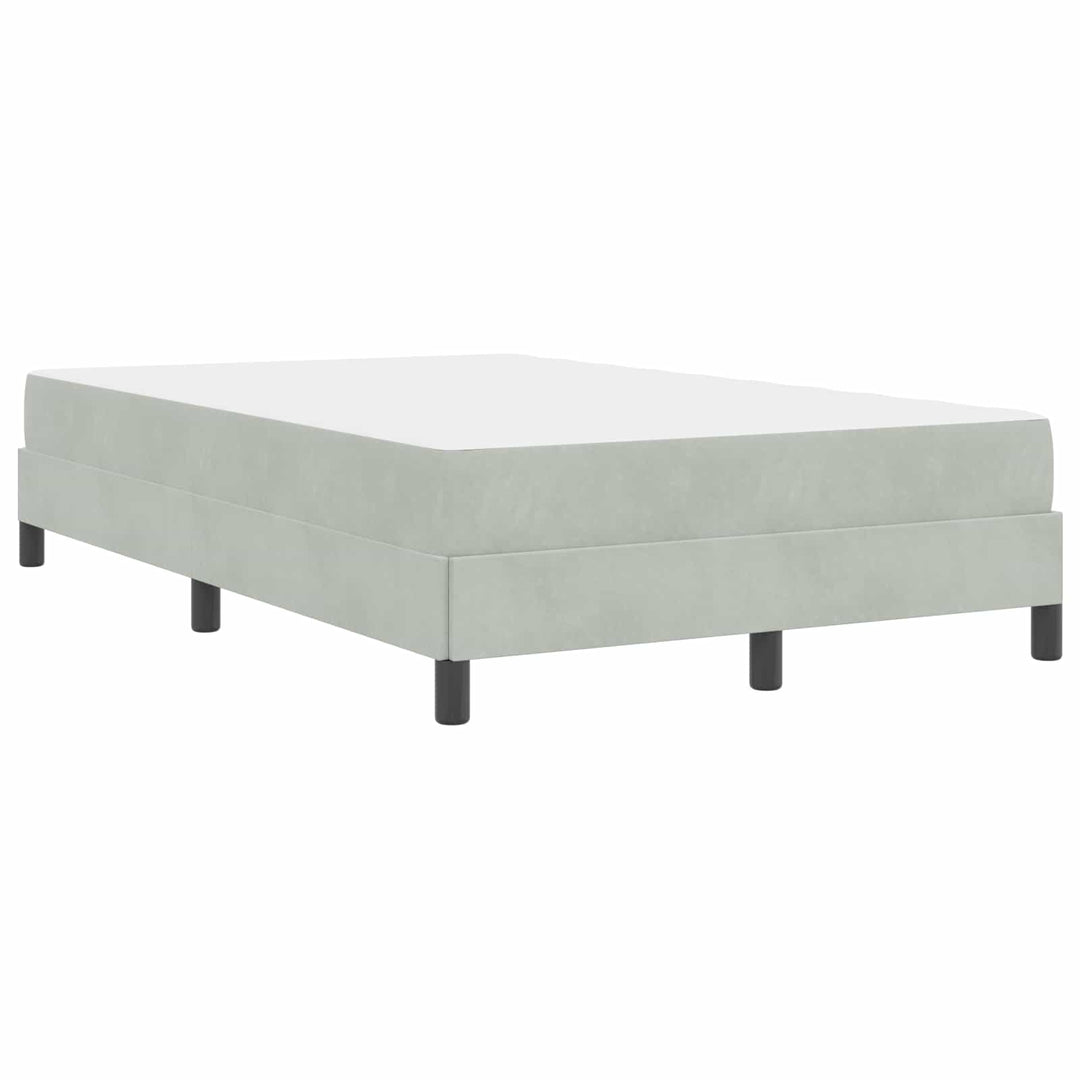 Box spring seng med madras Lysegrå 120 x 200 cm Stof