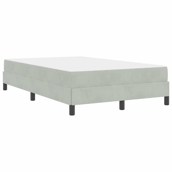 Box spring seng med madras Lysegrå 120 x 200 cm Stof