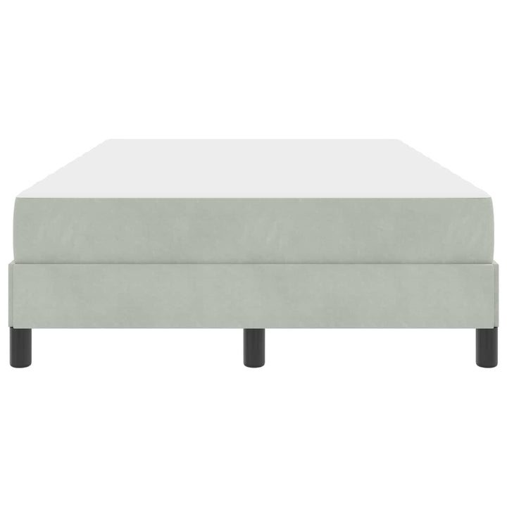 Box spring seng med madras Lysegrå 120 x 200 cm Stof