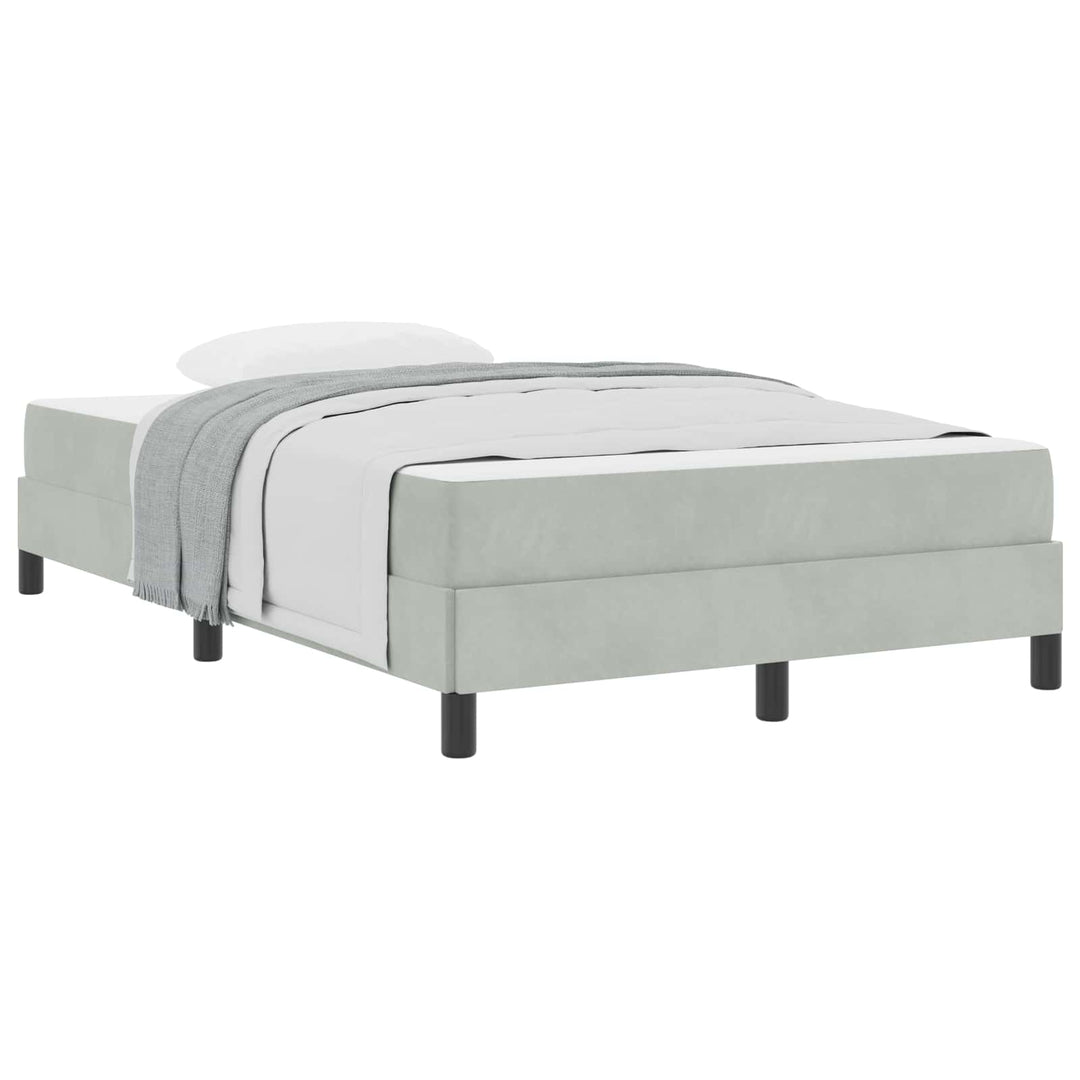 Box spring seng med madras Lysegrå 120 x 200 cm Stof