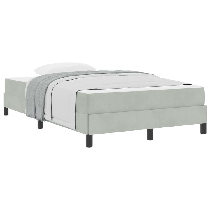 Box spring seng med madras Lysegrå 120 x 200 cm Stof