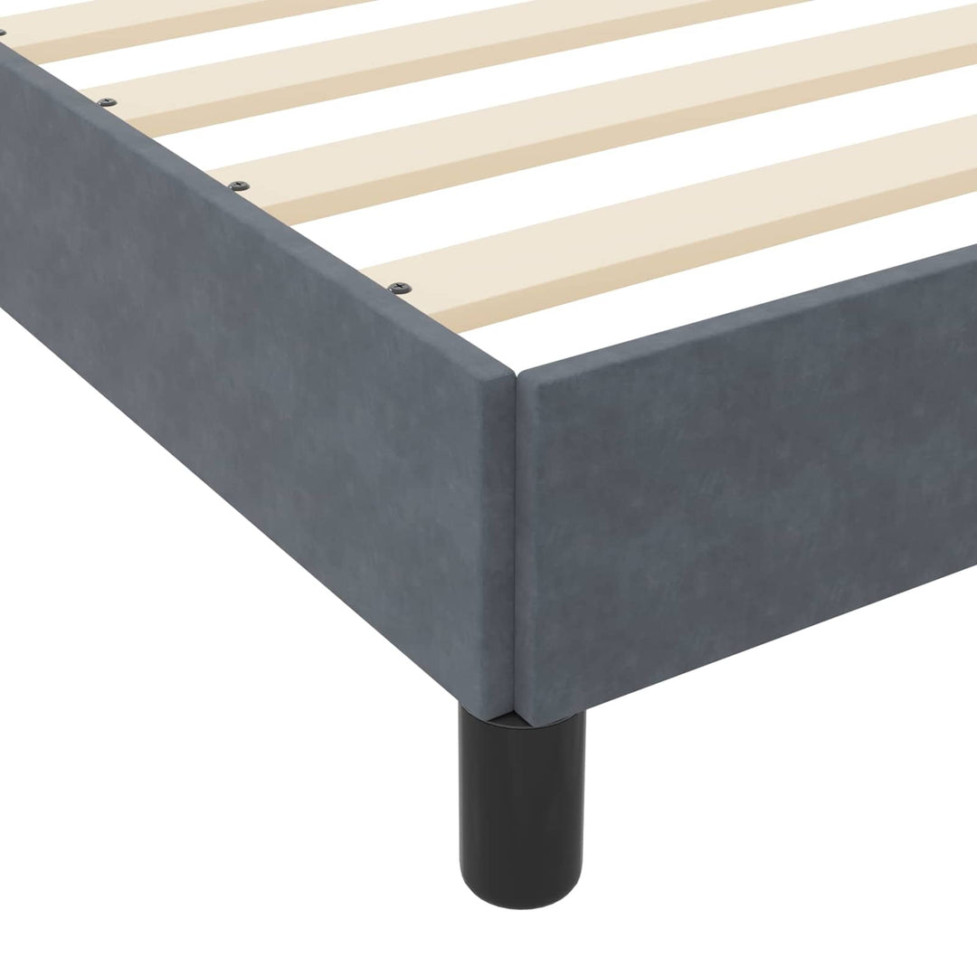 Box spring seng med madras Mørkegrå 120 x 200 cm Stof