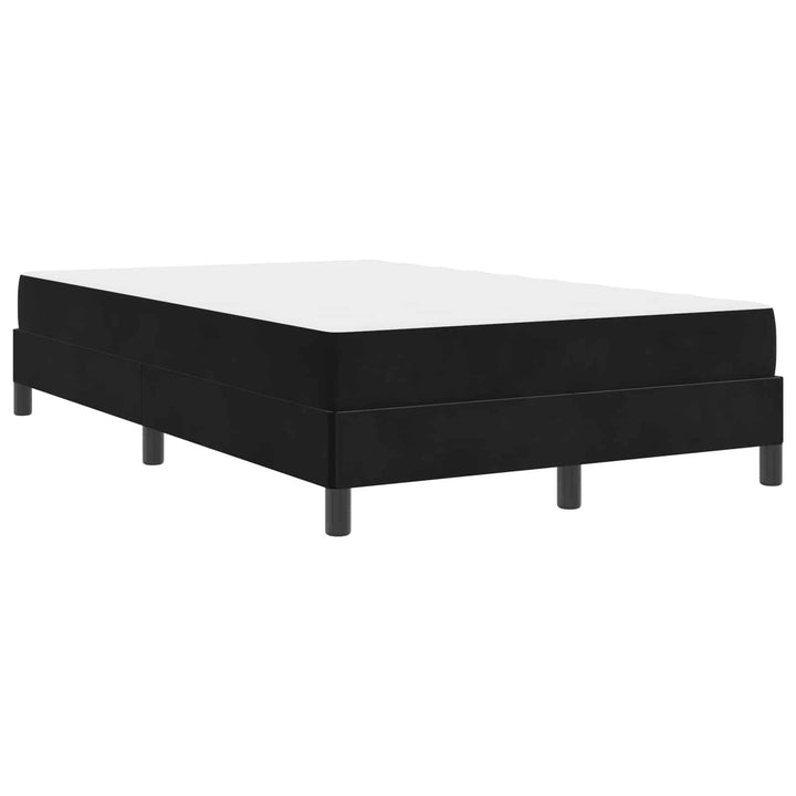 Box spring seng med madras Sort 120 x 200 cm Stof