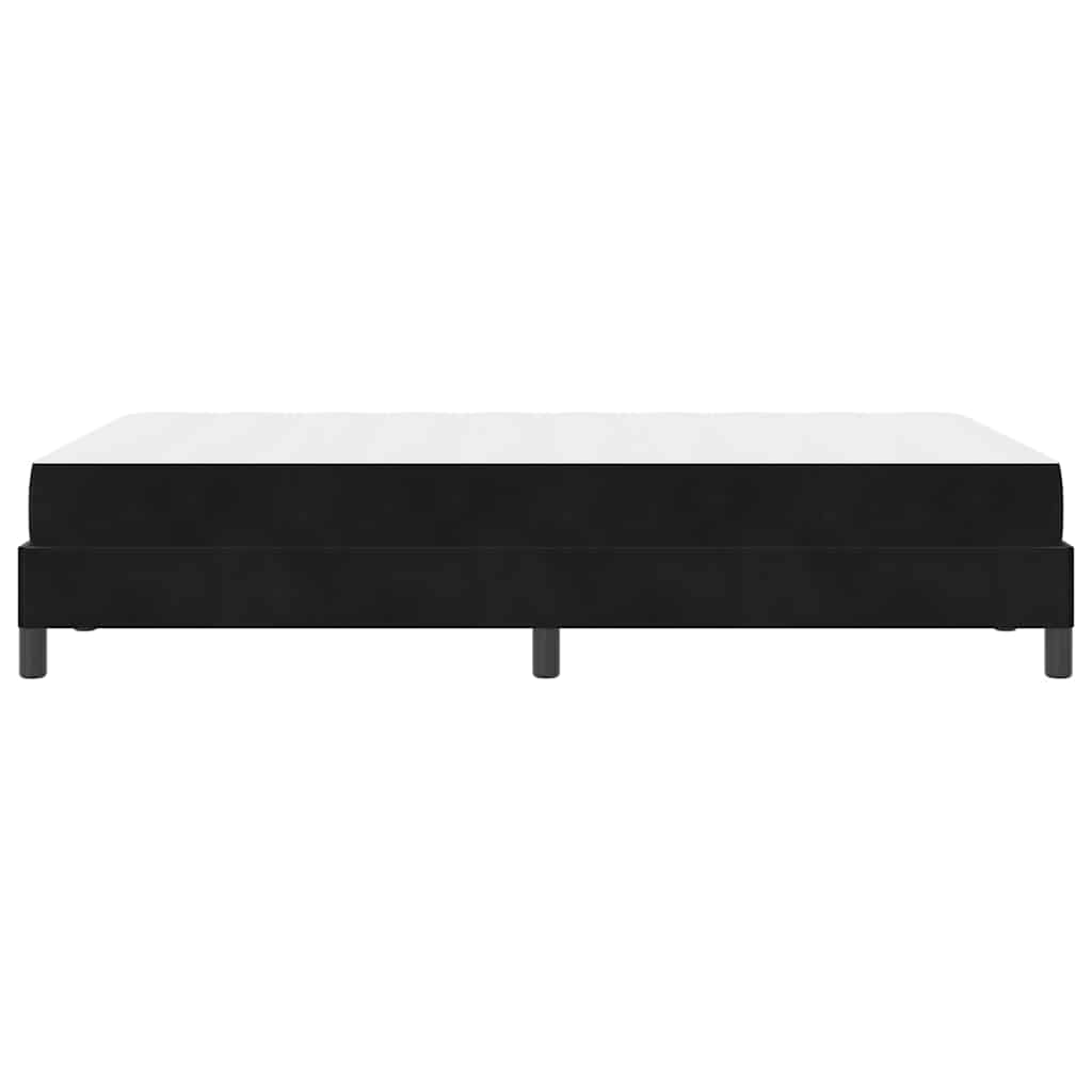 Box spring seng med madras Sort 120 x 200 cm Stof