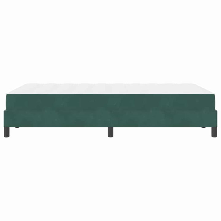 Box spring seng med madras Mørkegrøn 120 x 200 cm Stof