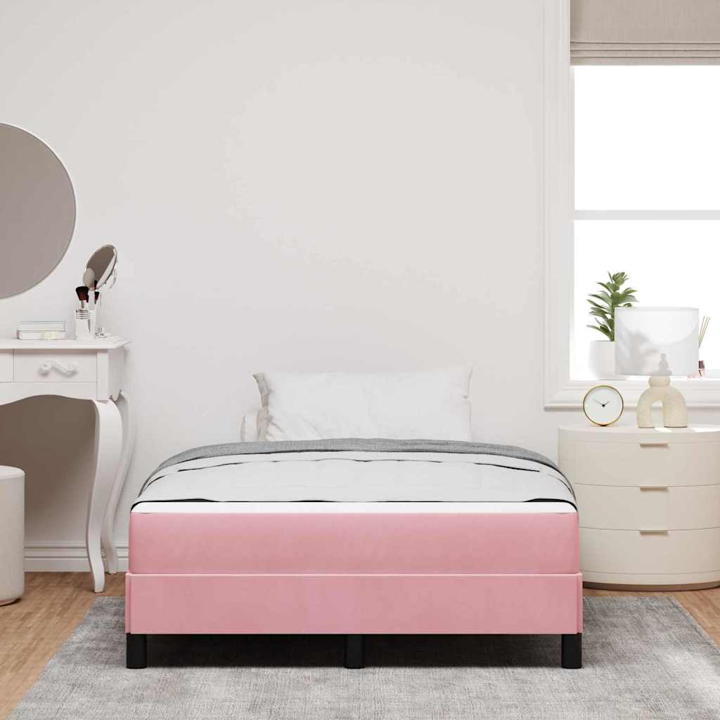 Box spring seng med madras Lyserød 120 x 200 cm Stof