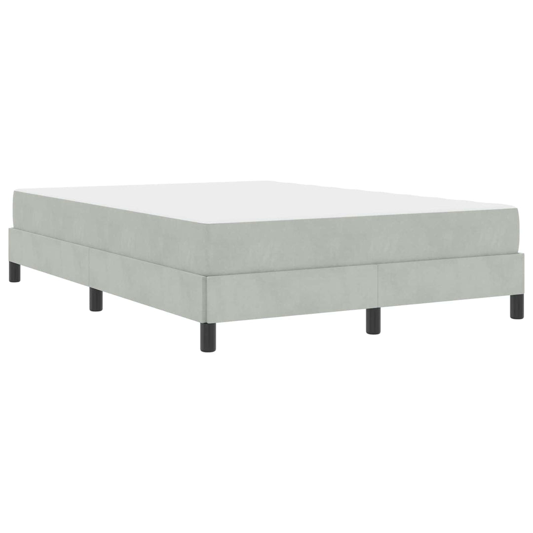 Box spring seng med madras Lysegrå 140 x 190 cm Stof