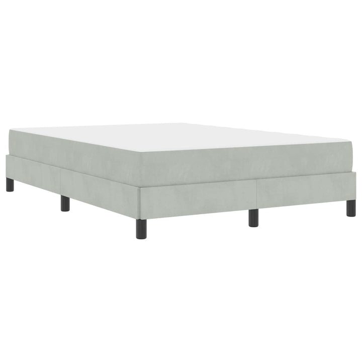Box spring seng med madras Lysegrå 140 x 190 cm Stof