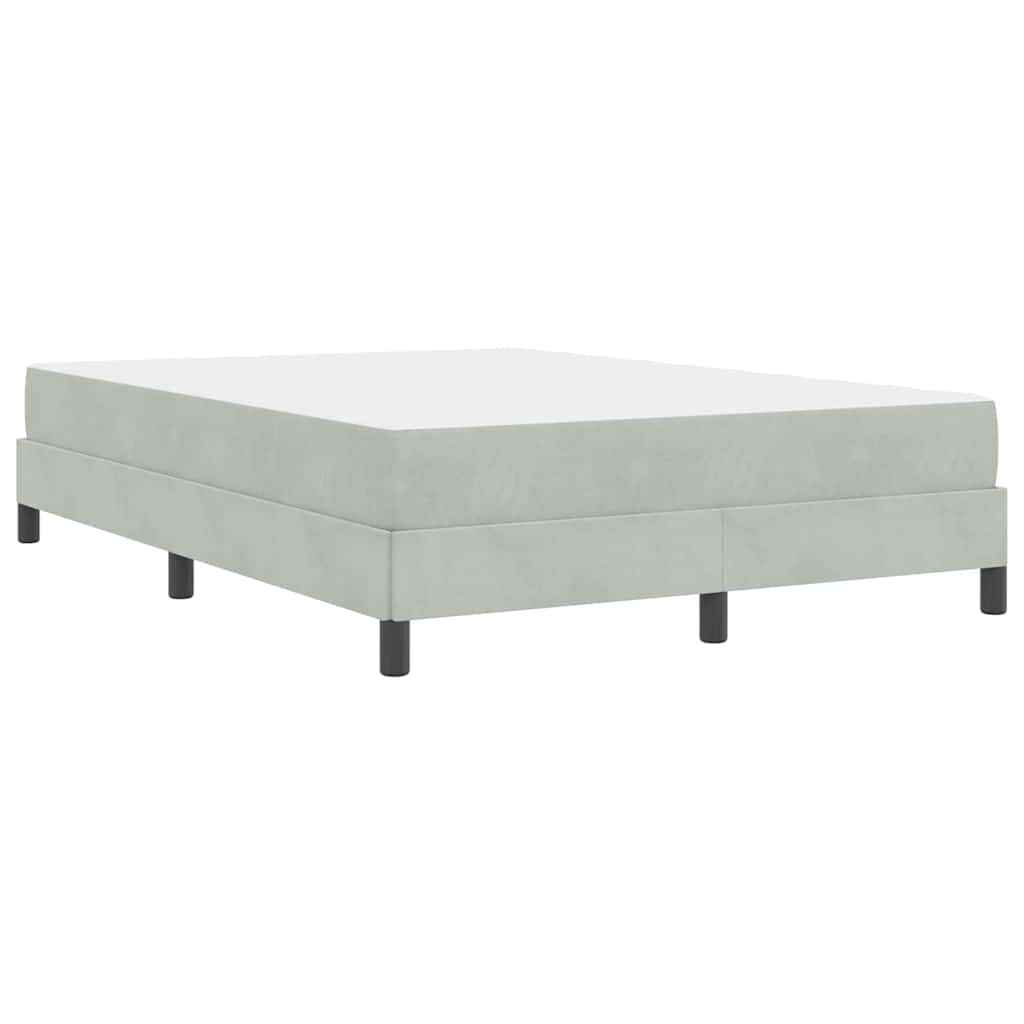 Box spring seng med madras Lysegrå 140 x 190 cm Stof