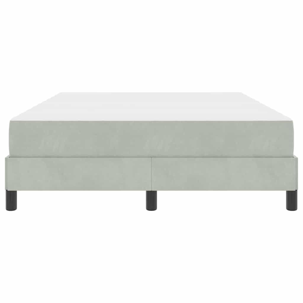 Box spring seng med madras Lysegrå 140 x 190 cm Stof
