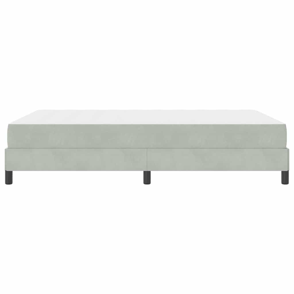 Box spring seng med madras Lysegrå 140 x 190 cm Stof