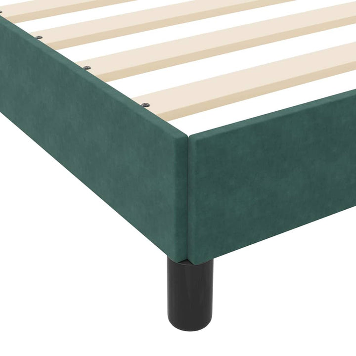 Box spring seng med madras Mørkegrøn 140 x 190 cm Stof