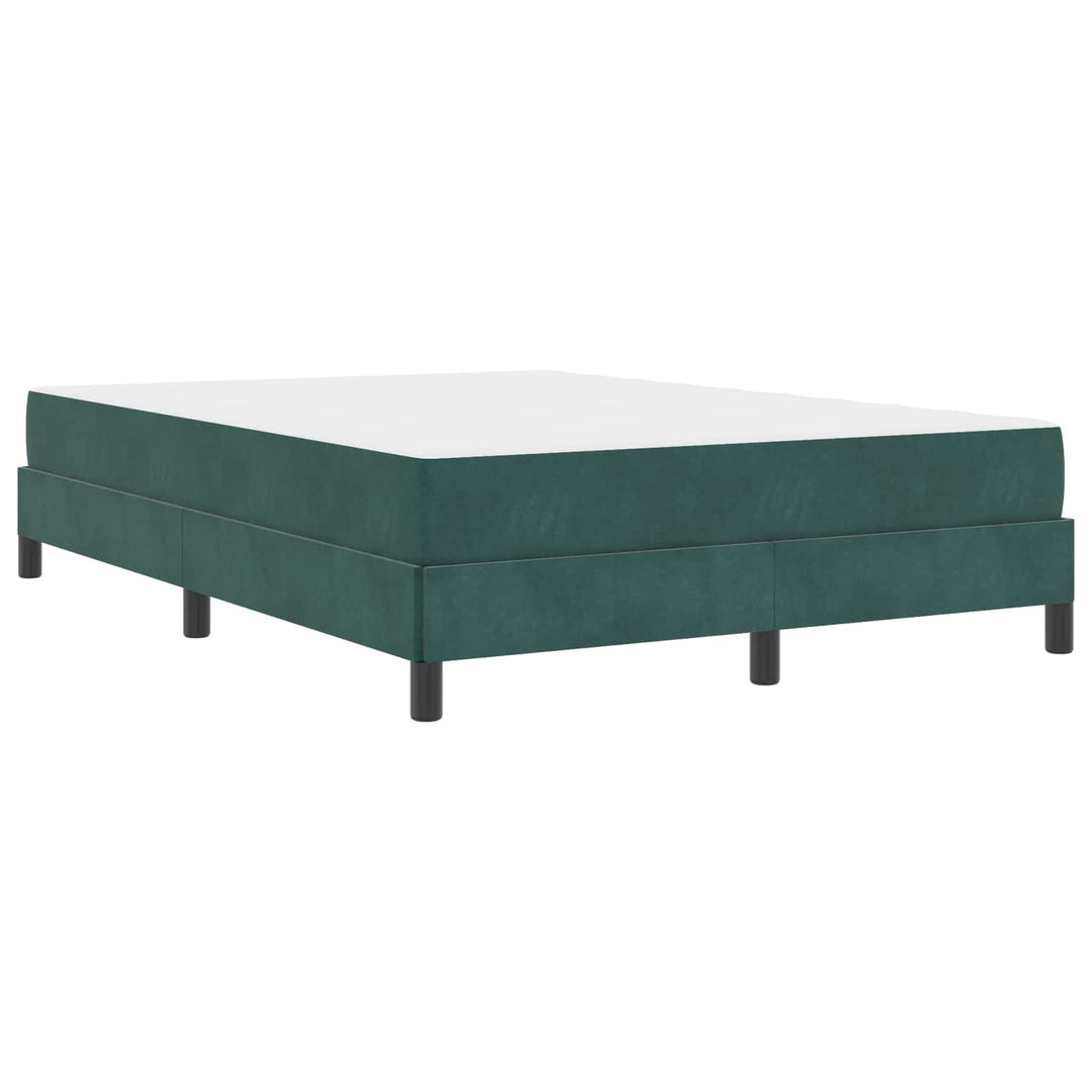 Box spring seng med madras Mørkegrøn 140 x 190 cm Stof