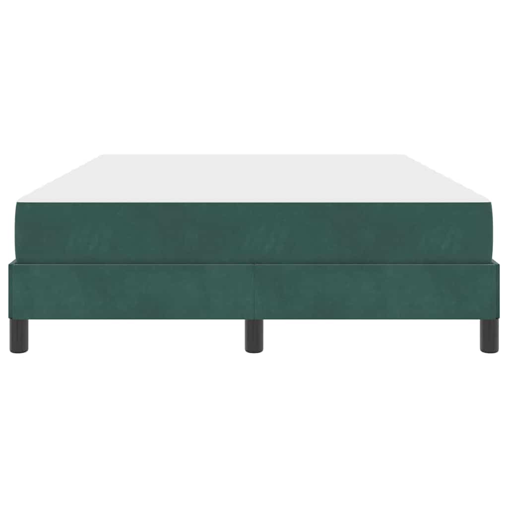 Box spring seng med madras Mørkegrøn 140 x 190 cm Stof