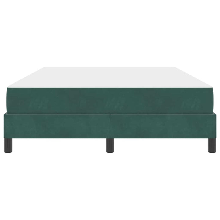 Box spring seng med madras Mørkegrøn 140 x 190 cm Stof